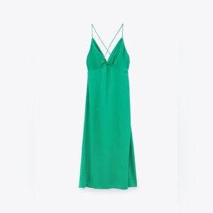 Zara Green Dress with Knot Front